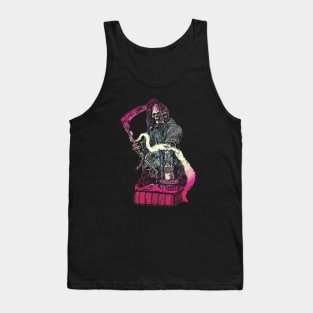 Eternal Embrace: Grim Reaper's Sickle - Intriguing Illustration of Life's Inevitability Tank Top